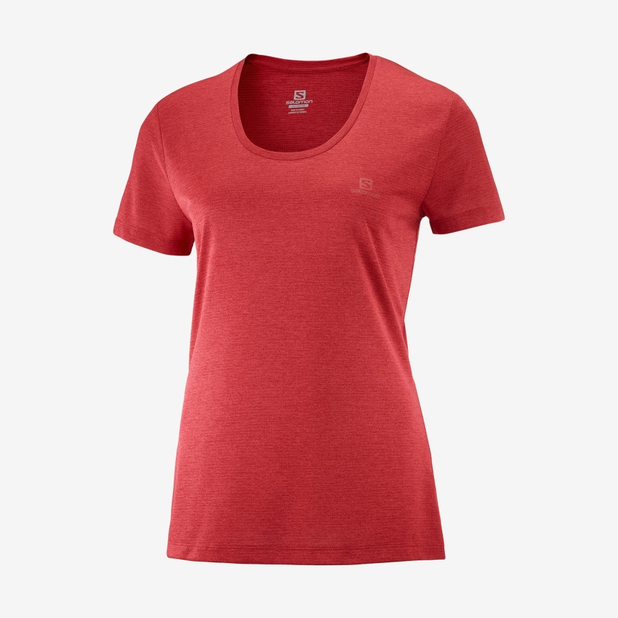 Women's Short Sleeve T-Shirt Agile Red Chili-Heather-Scarlet