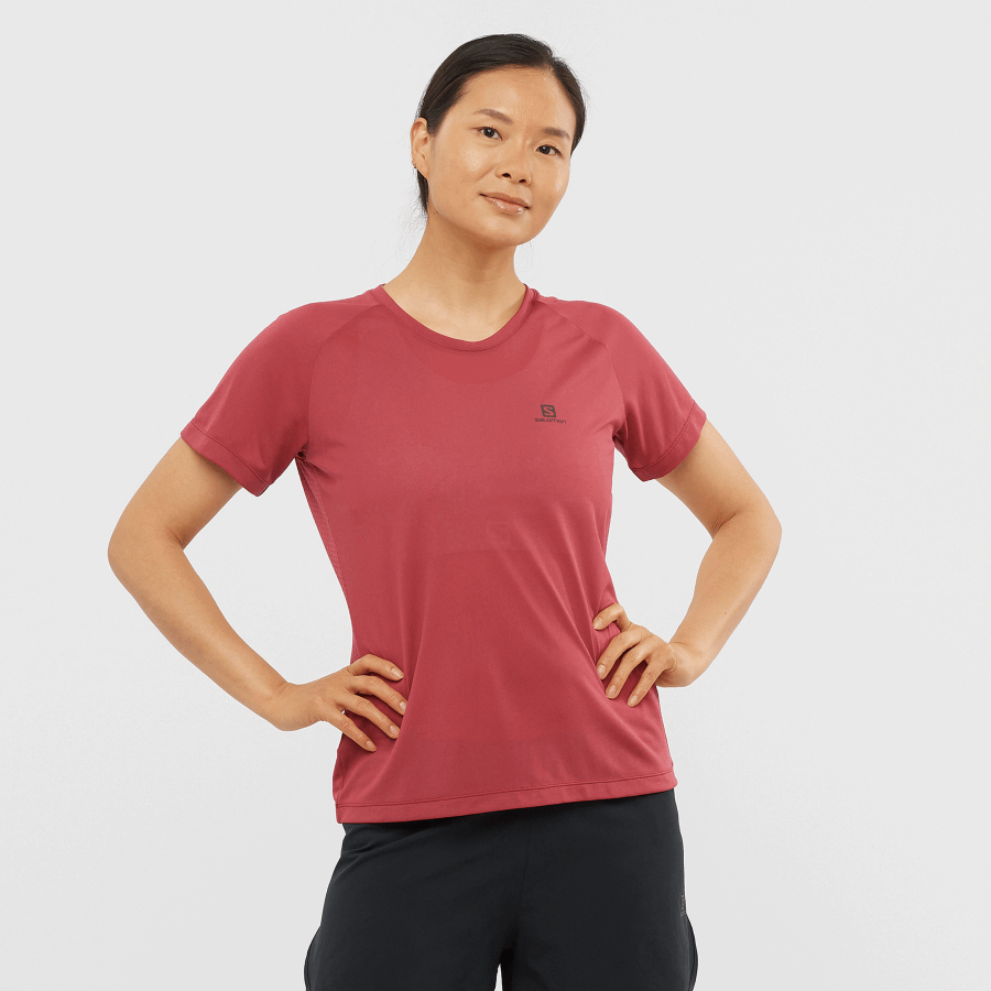Women's Short Sleeve T-Shirt Cross Rebel Earth Red