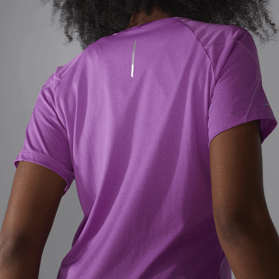 Women's Short Sleeve T-Shirt Cross Run Sparkling Grape-Heather