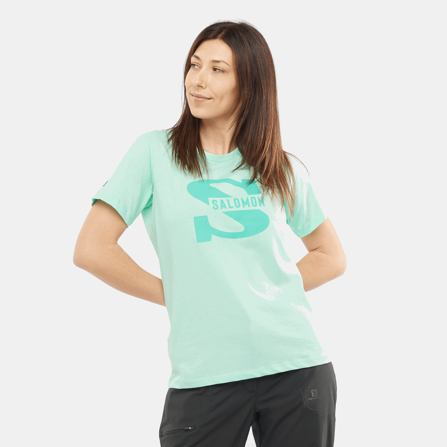 Women's Short Sleeve T-Shirt Outlife Big Logo Beach Glass