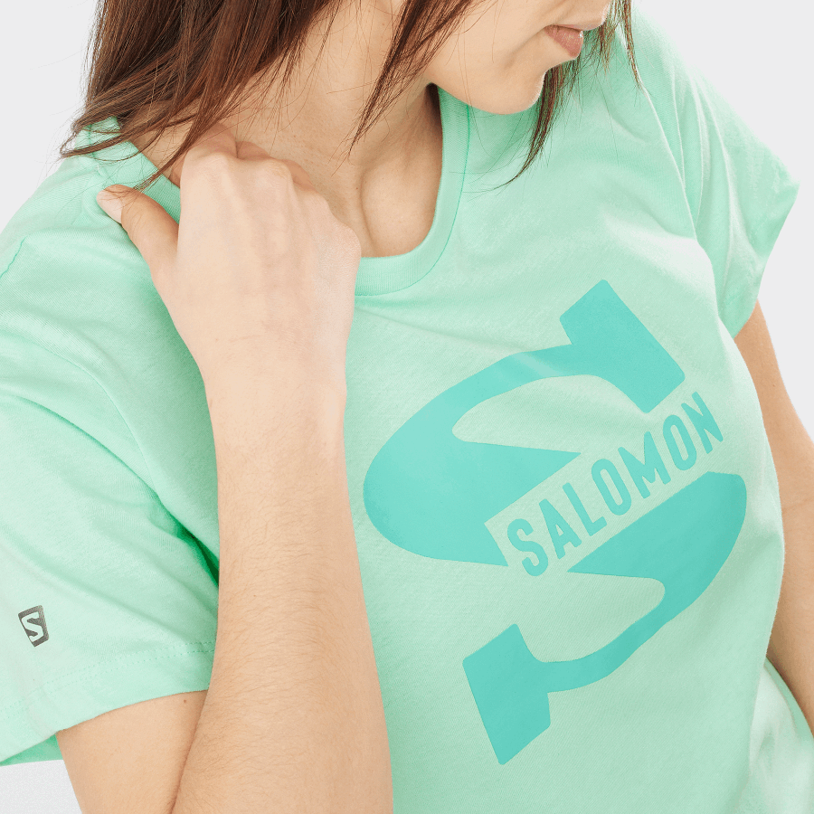 Women's Short Sleeve T-Shirt Outlife Big Logo Beach Glass