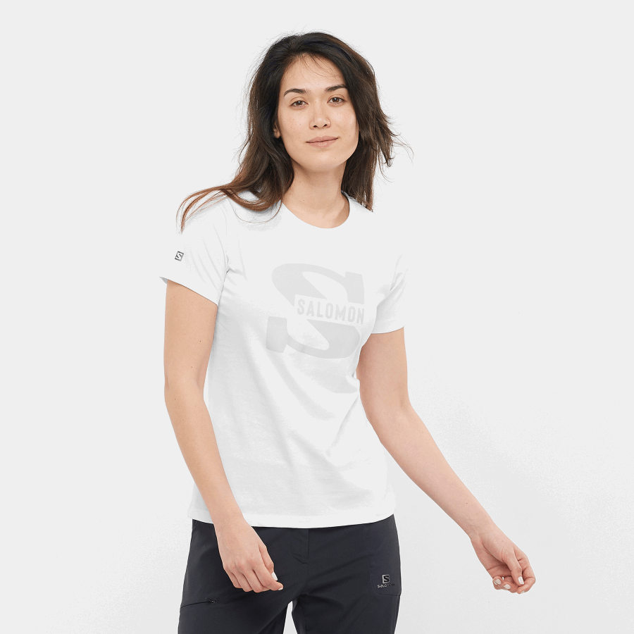 Women's Short Sleeve T-Shirt Outlife Big Logo White