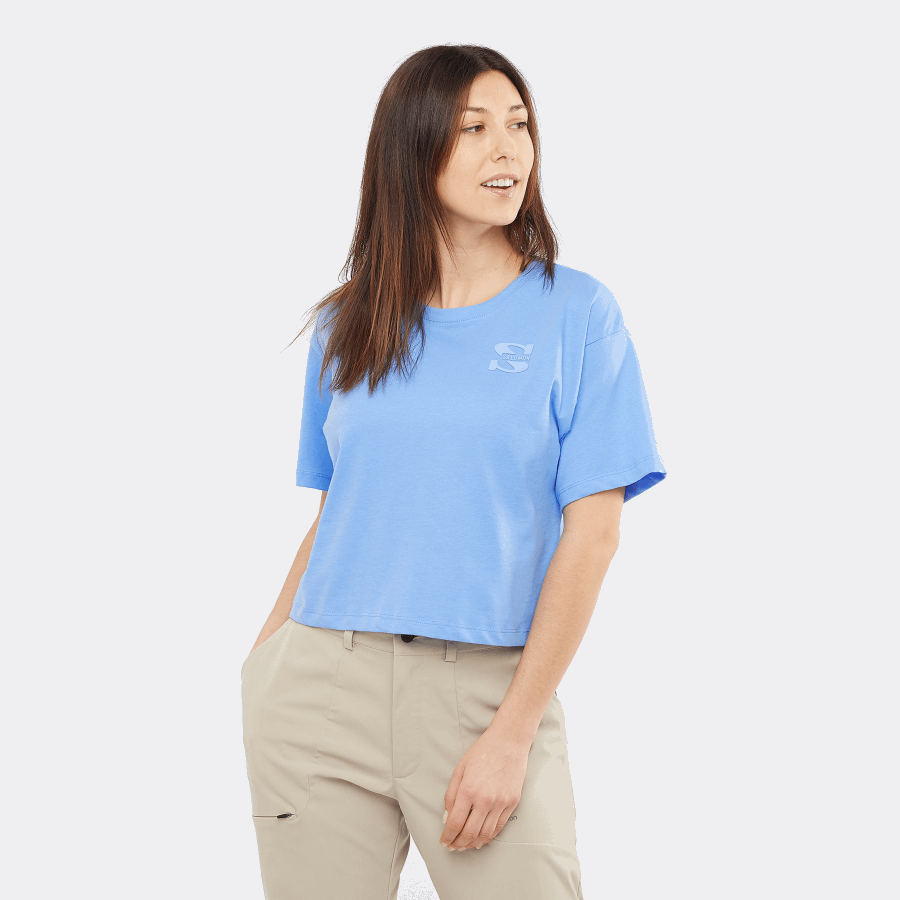 Women's Short Sleeve T-Shirt Outlife Crop Logo Provence