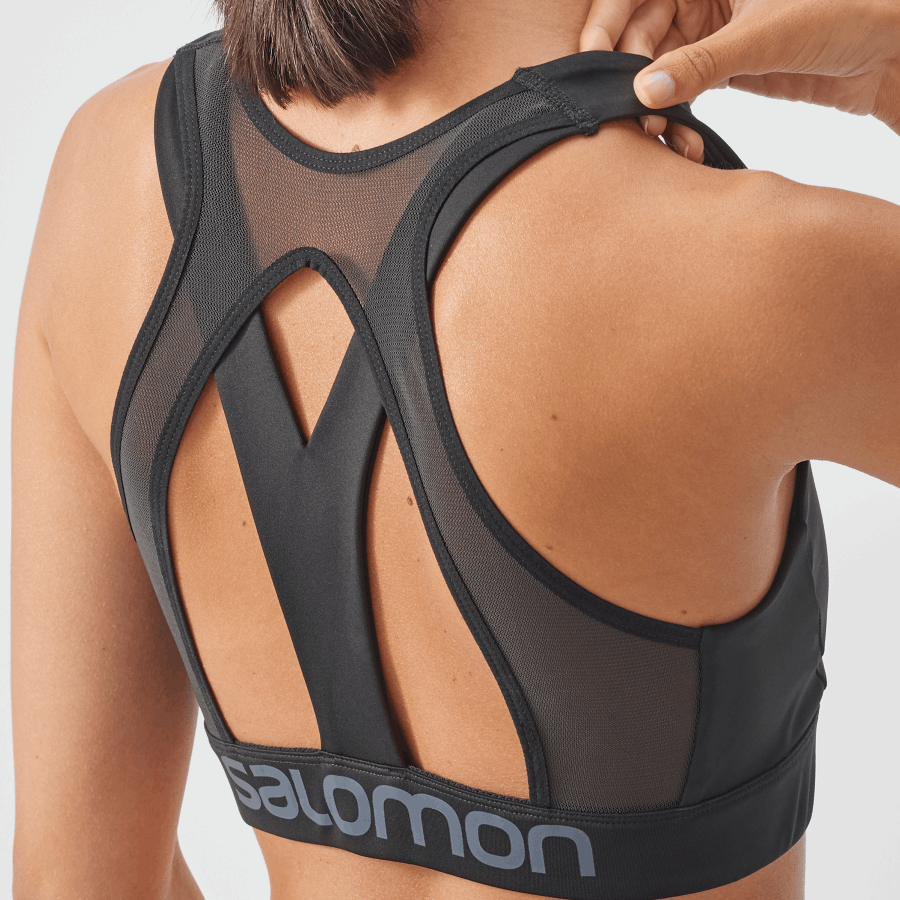 Women's Sports Bra Cross Run Black