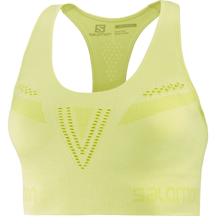Women's Sports Bra Essential Move On Seamless Sunny Lime-Heather