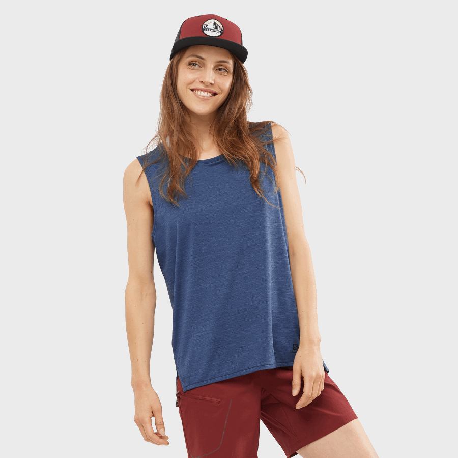 Women's Tank Outline Summer Mood Indigo