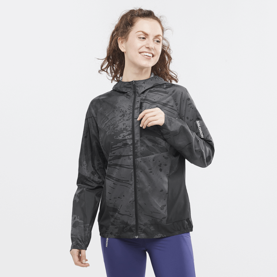 Women's Wind Jacket Bonatti Cross Wind Deep Black-Periscope-Ao